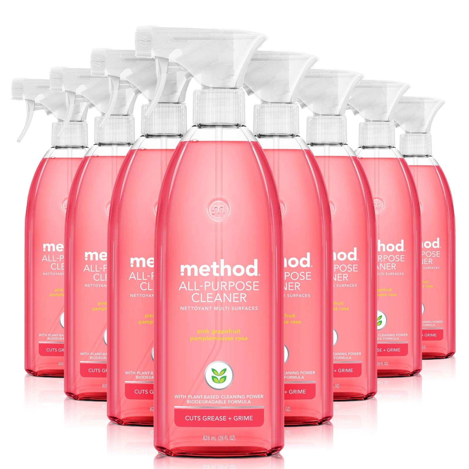 All-Purpose Cleaner Spray, Pink Grapefruit Scent, 28 oz, Pack of 8 – Multi-Surfa