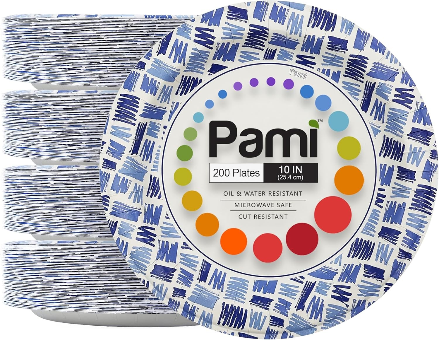 PAMI Heavy-Duty Large Disposable Microwave-Safe Paper Dishes, Oil Water Cut Re
