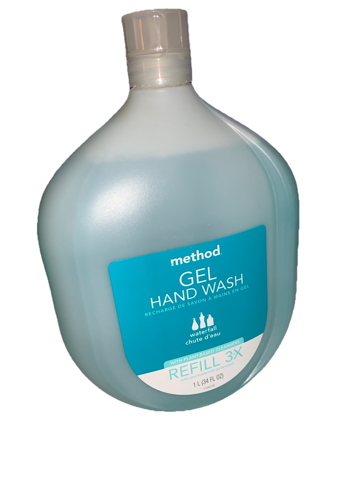 Method Gel Hand Wash Waterfall Scent 3x Refill Plant Based Cleansers 34 oz