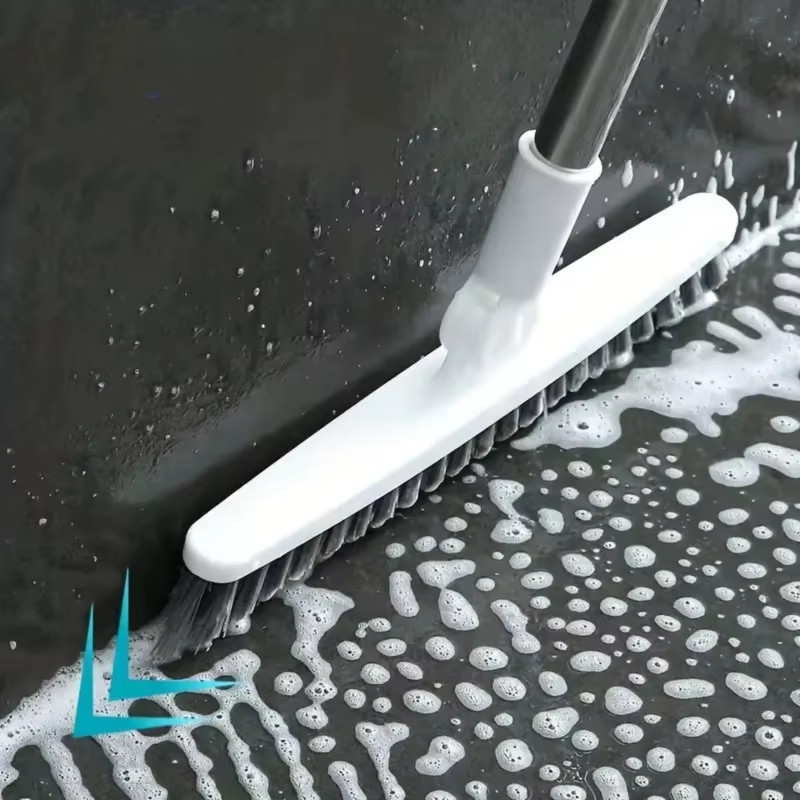 1Pc Bathroom Floor Brush for Hotel, Hard Bristle Scrub Brush, Long Handle Bathro