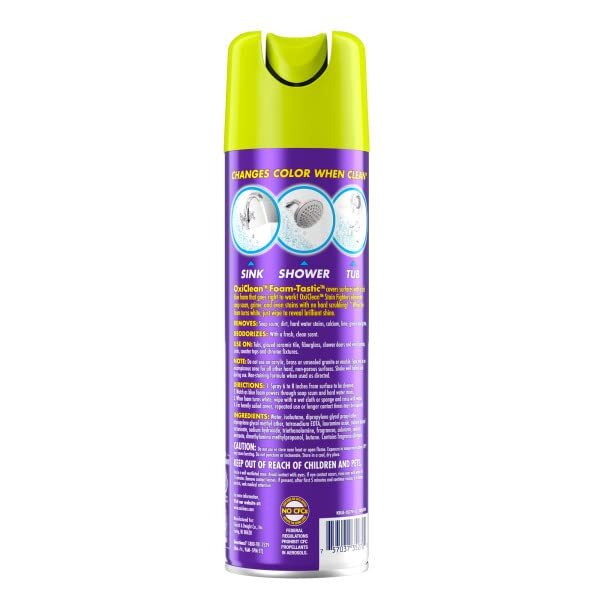 OxiClean Foam Tastic 19oz Bathroom Cleaner Pack of 3 Color Changing Formula
