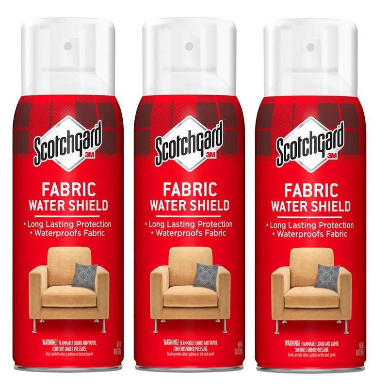 3 ~ 3M Scotchgard Transparent Fabric Water Shield Dries Clear & Oderless 10 oz