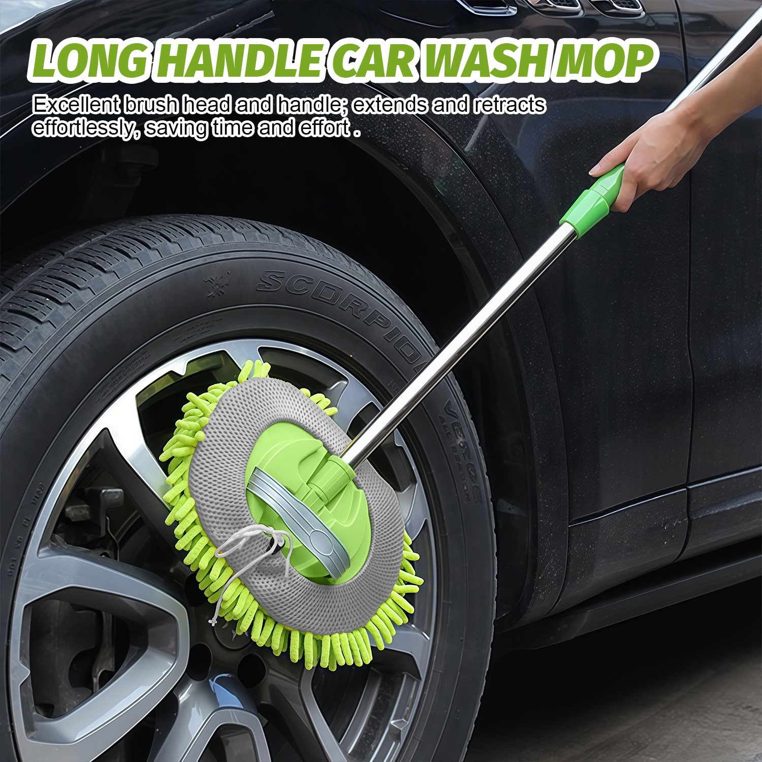 62″ Car Wash Brush with Long Handle, 12PCS for Car RV Truck Boat Wash