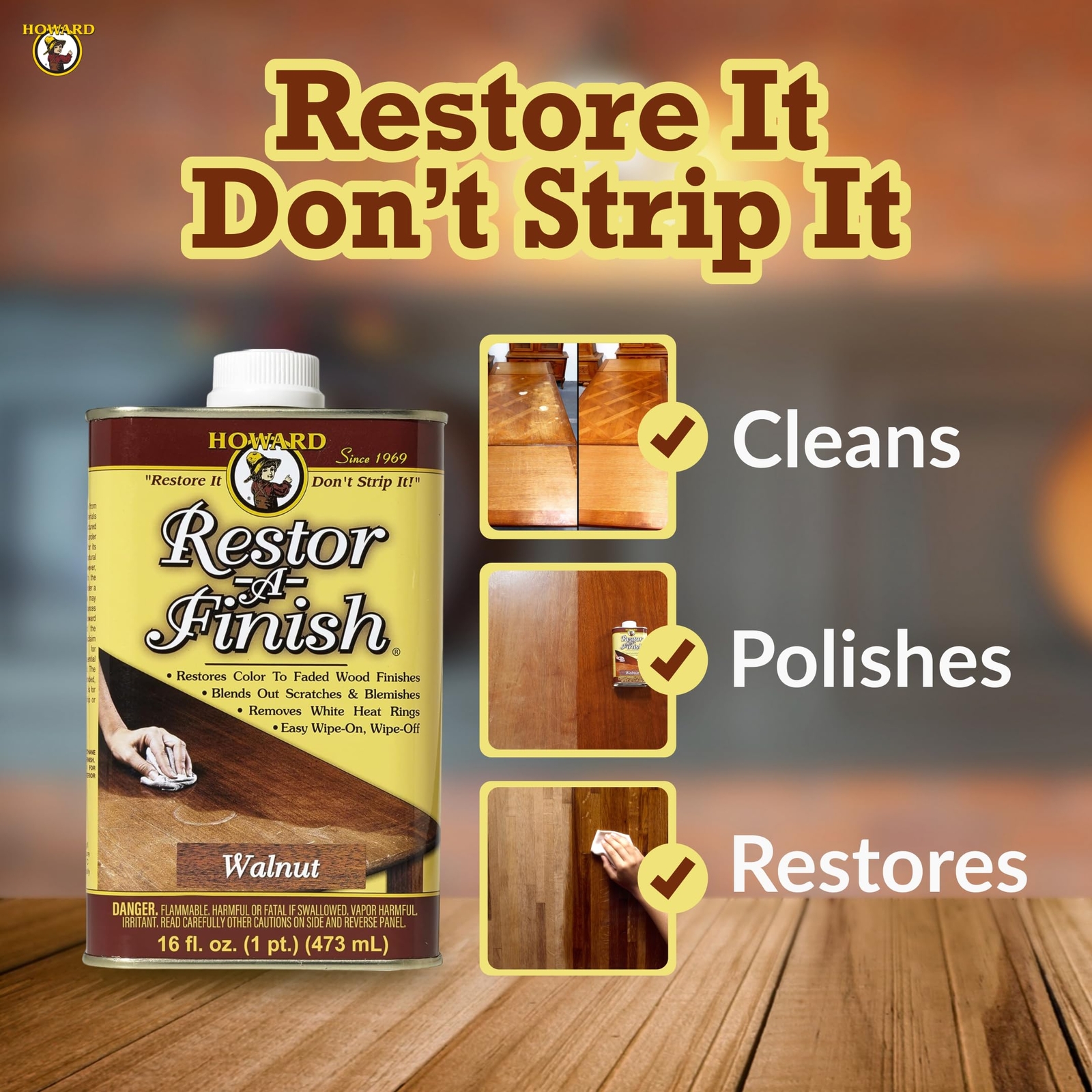RF3016 Restor-A-Finish 16 Fl Oz Pack of 1 Golden Oak