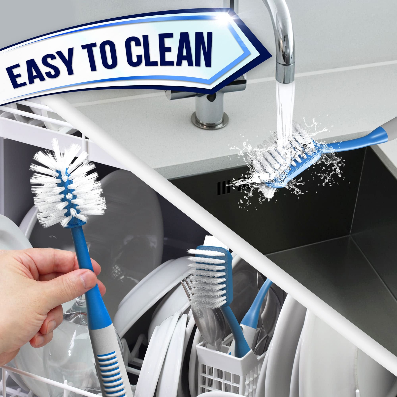 Dish Brush Set Of 4 With Bottle Water Brush Dish Scrub Brush Scrubber Brush And