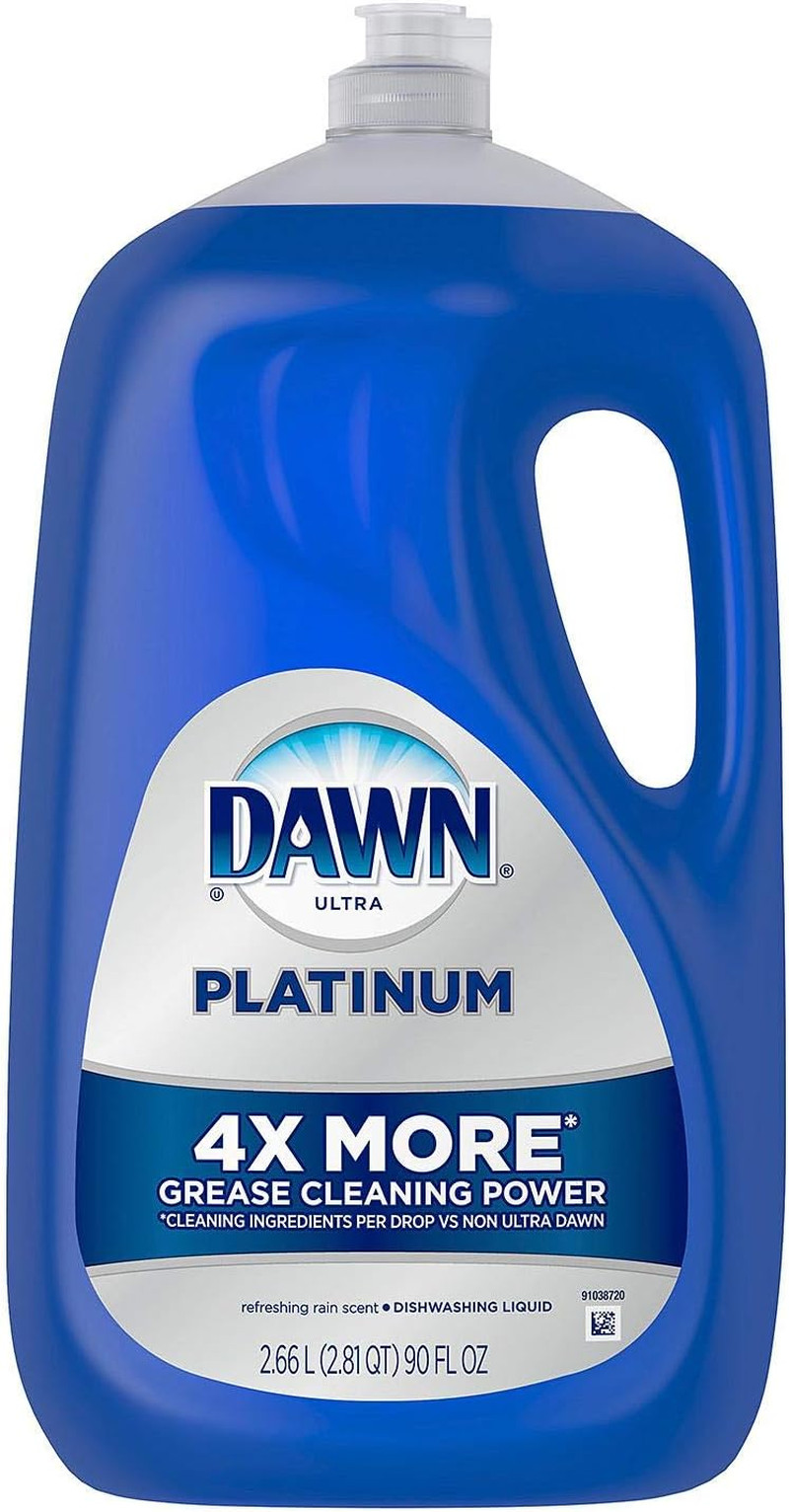 Platinum Dish Soap Liquid, Dishwashing Liquid, Grease Removal, Fresh Rain, 2X54.