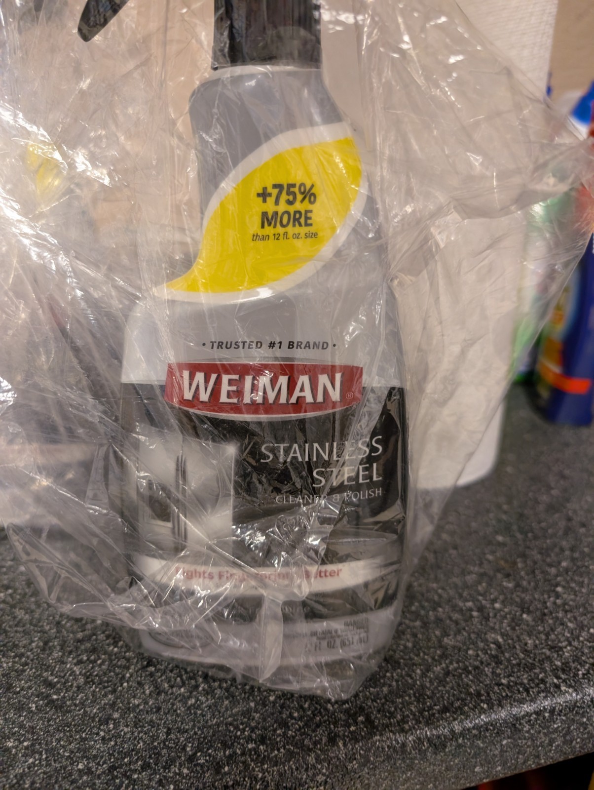 Weiman STAINLESS STEEL CLEANER & POLISH Clean Appliances Grill Ranges 12oz Spray