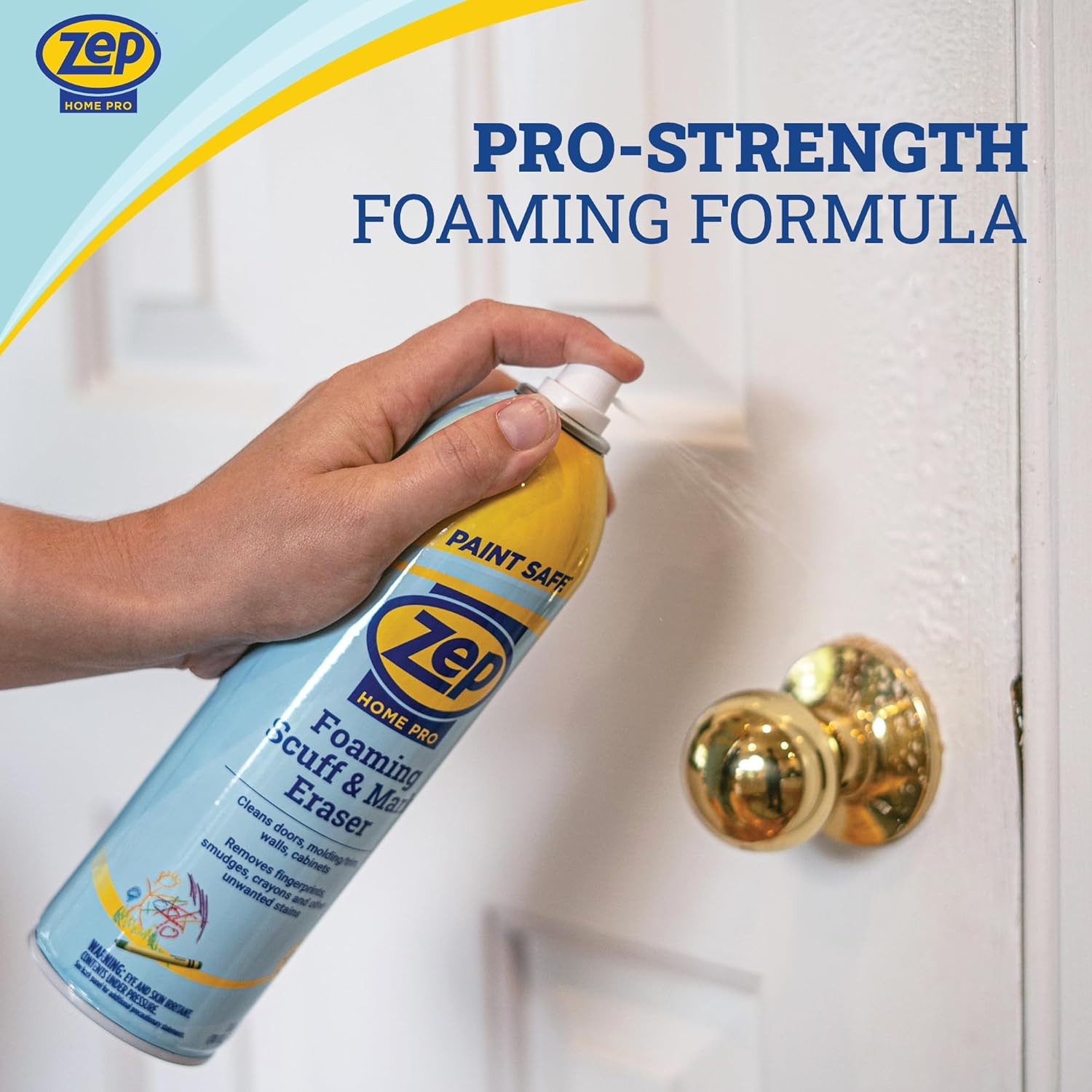 Home Pro Foaming Scuff & Mark Eraser, Paint Safe Surface Cleaner, 18 Oz, for Doo