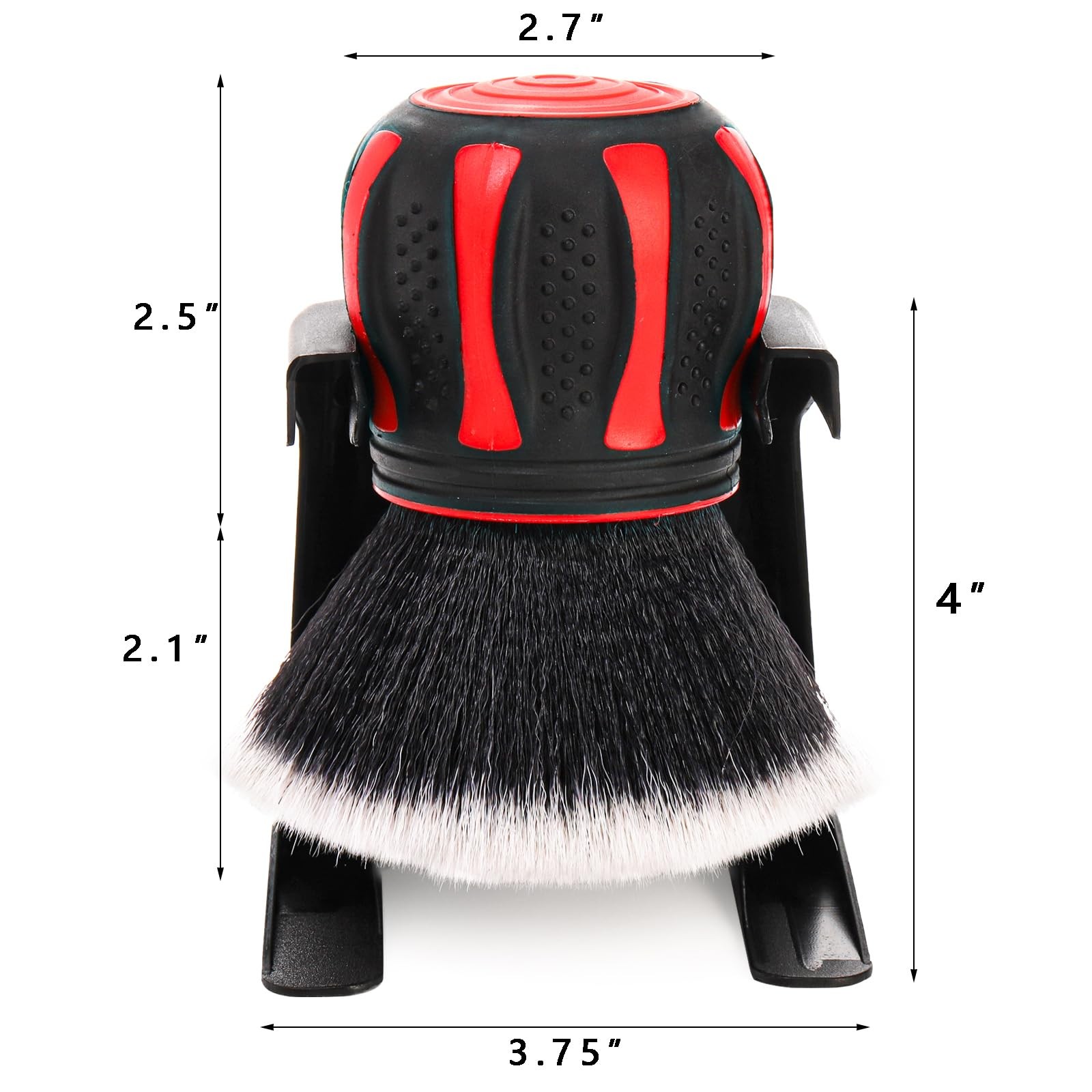 Dogary 1 PC Curveball Detailing Brush, Handheld Soft Bristle Car 1 PC, Red