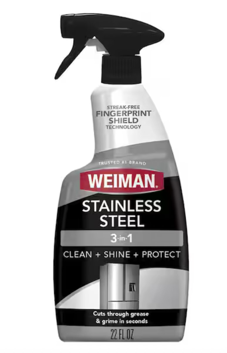Weiman Stainless Steel Cleaner & Polish, 22 fl oz Trigger Spray Bottle
