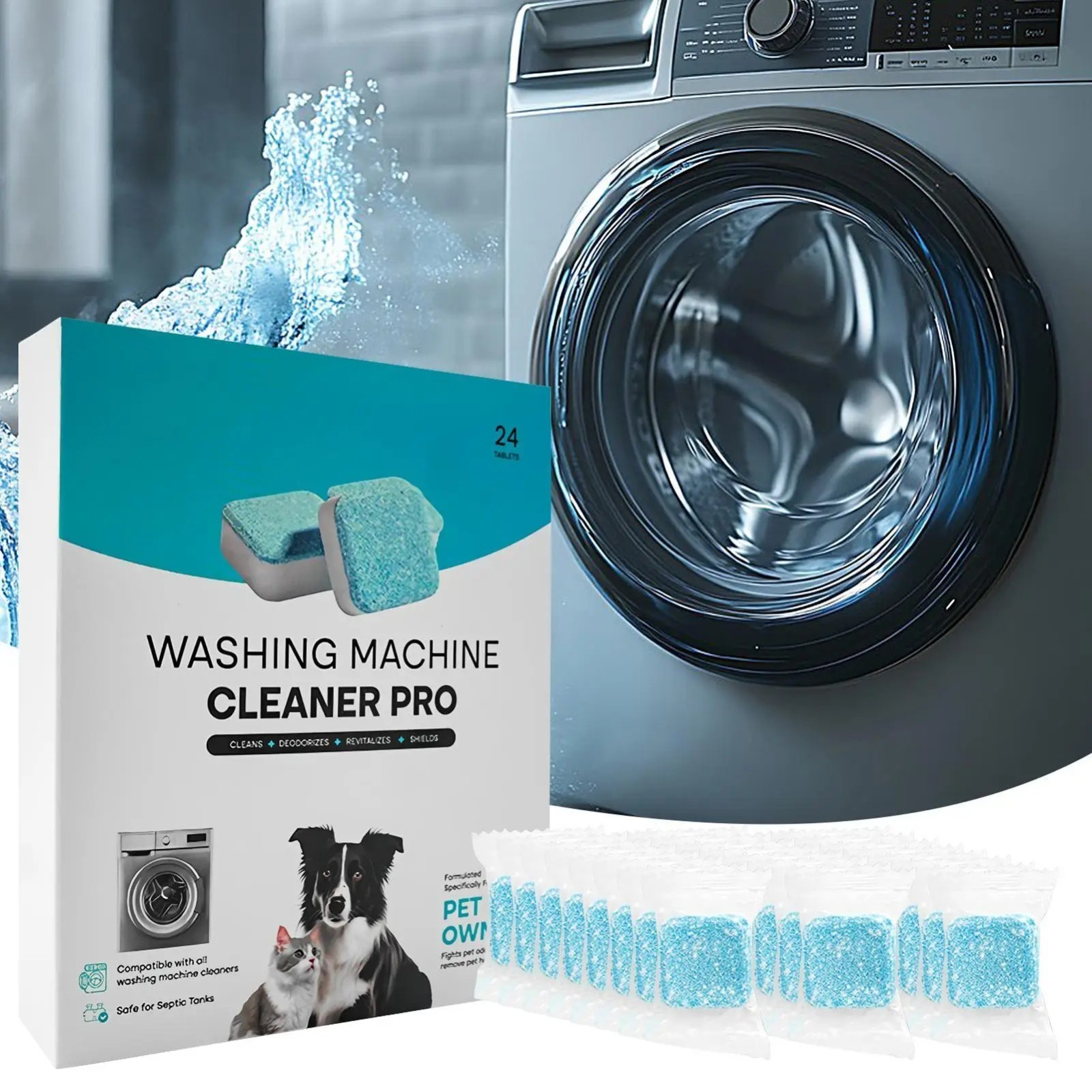 Washing Machine Cleaner Tablets – 24 Pack for a 12 Month Supply
