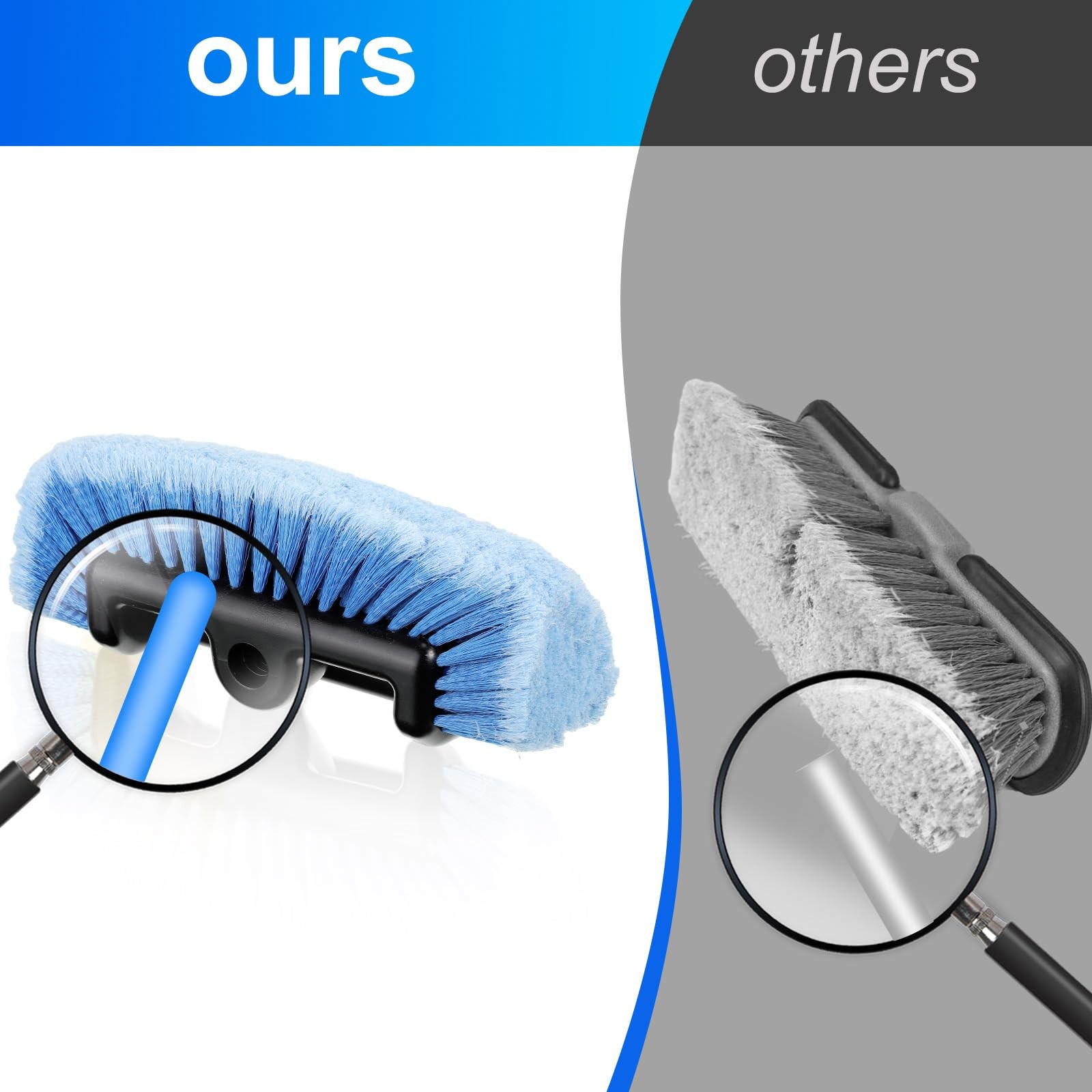 2 Pack Car Wash Brush Heads with Soft Bristles for Auto Truck RV Cleaning