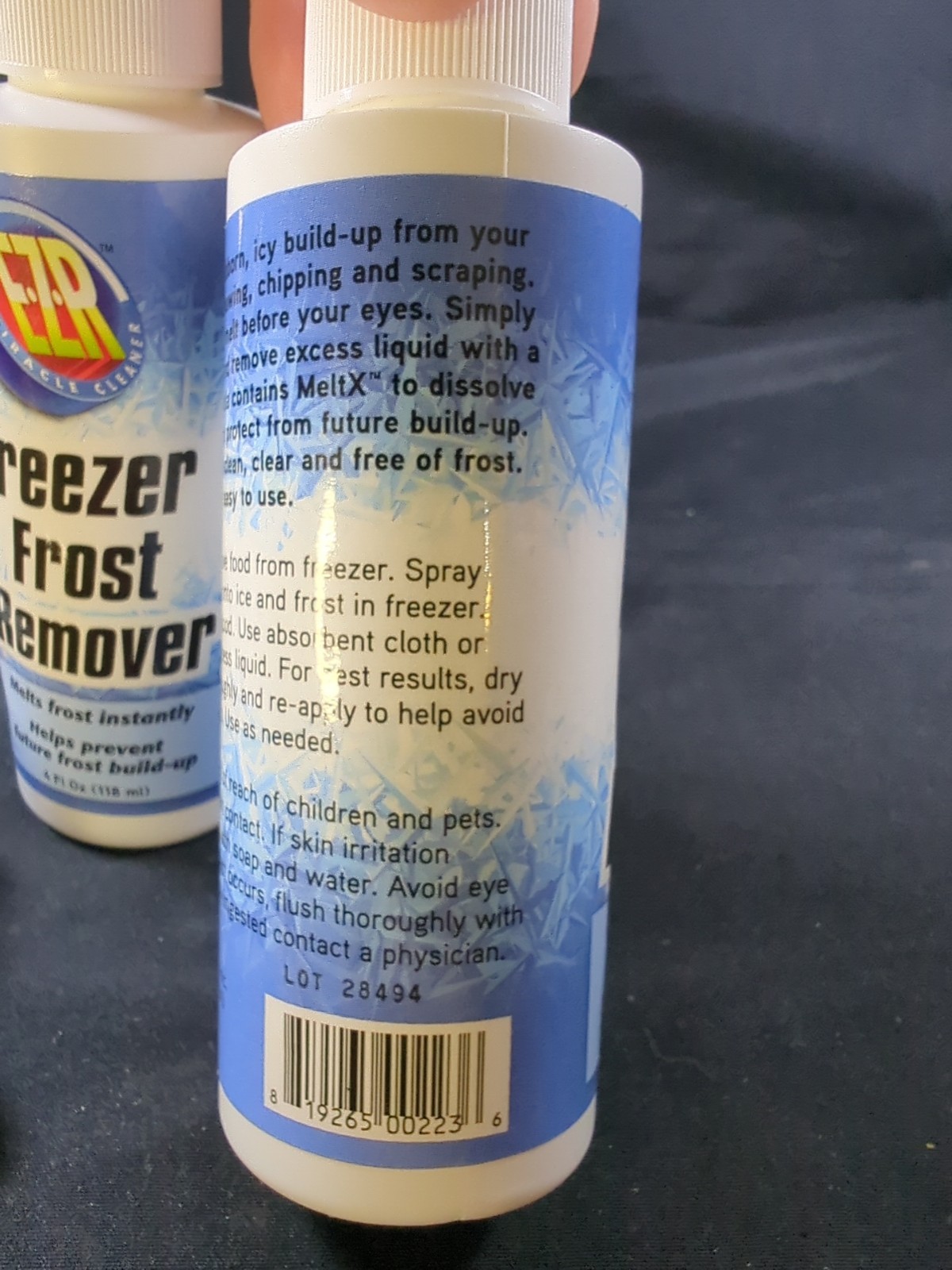 Lot of 2 EZR Miracle Cleaner Freezer Frost Remover W 2 Sprayer Noz 4 fl oz each