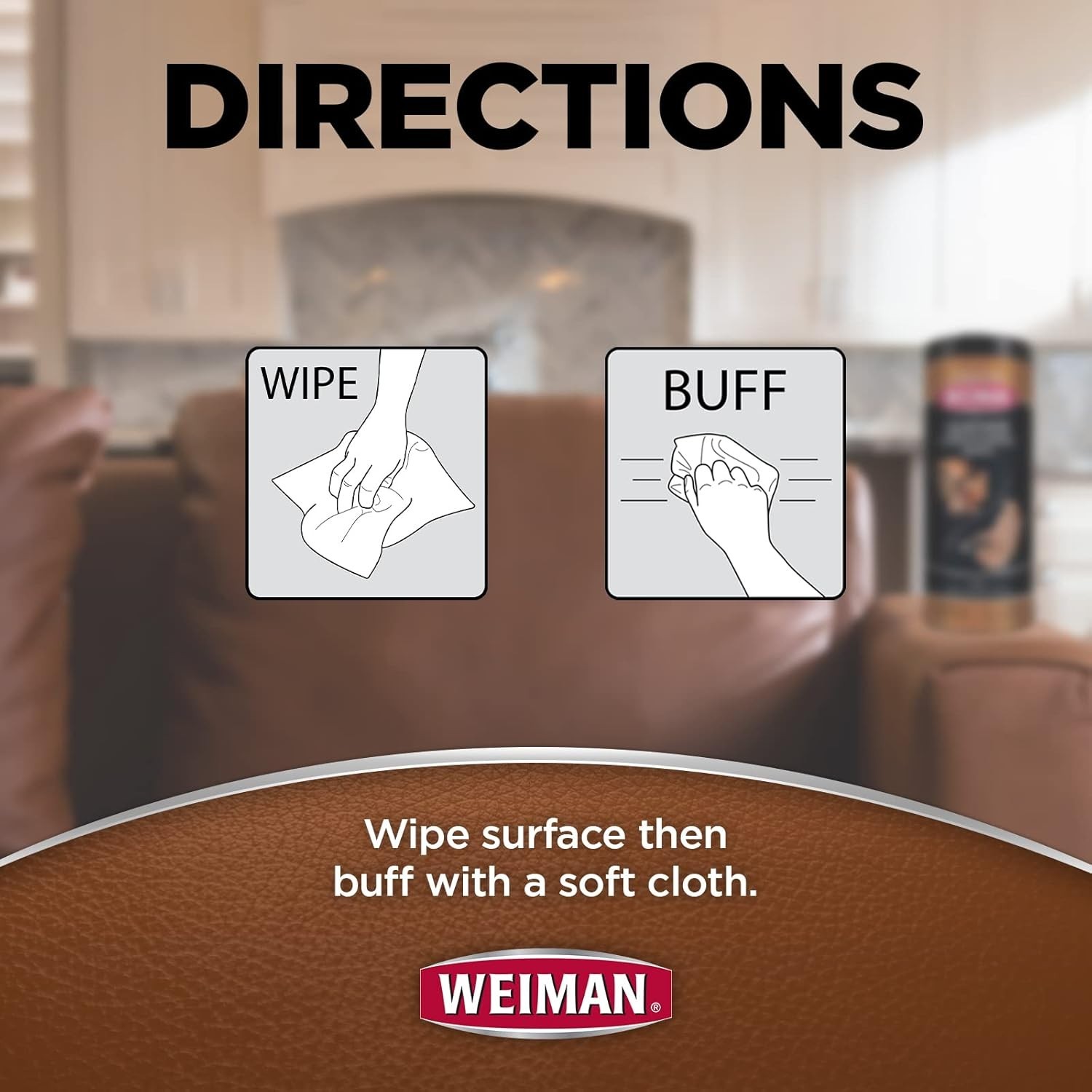 Luxurious Leather Cleaner & Conditioner Wipes – Enhances, Protects, 2 Pack of 60