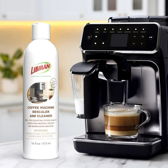 Libman Coffee Machine Descaler & Cleaner, Mineral Buildup Dissolution, 16oz, 2PK