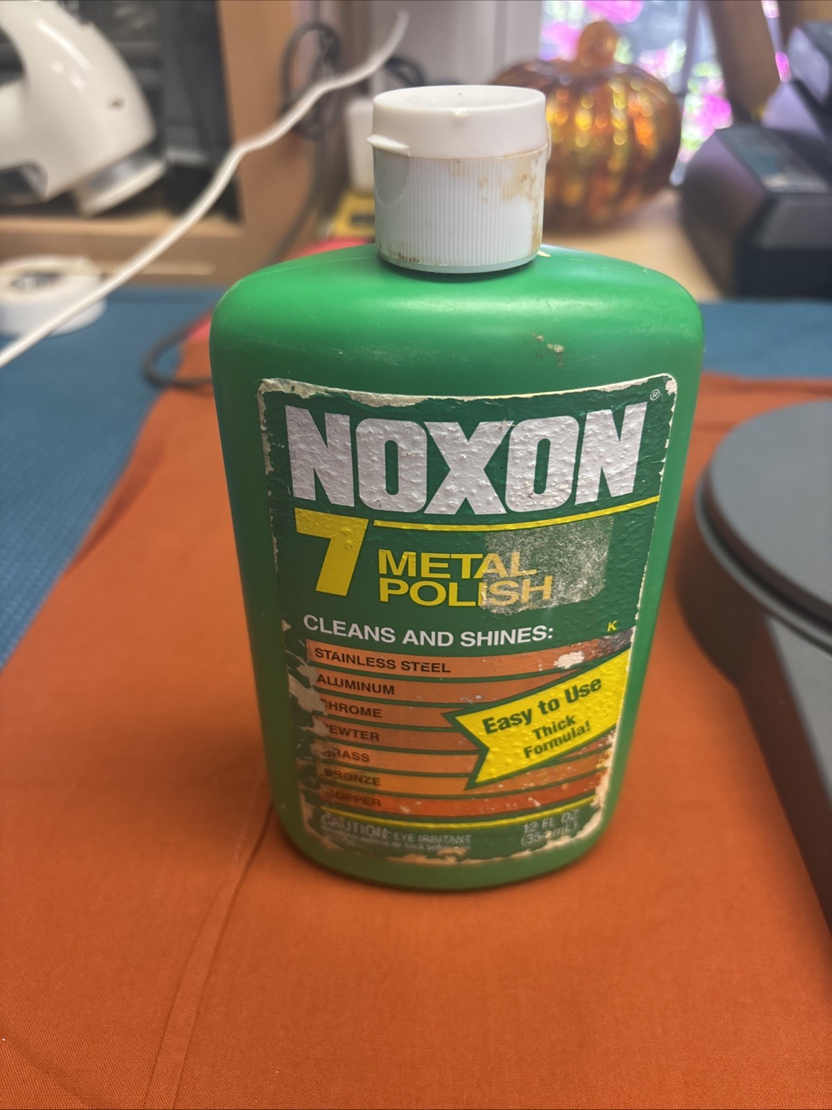 Noxon 7 Metal Polish Cleans & Shines 12 oz ~ 85% Full