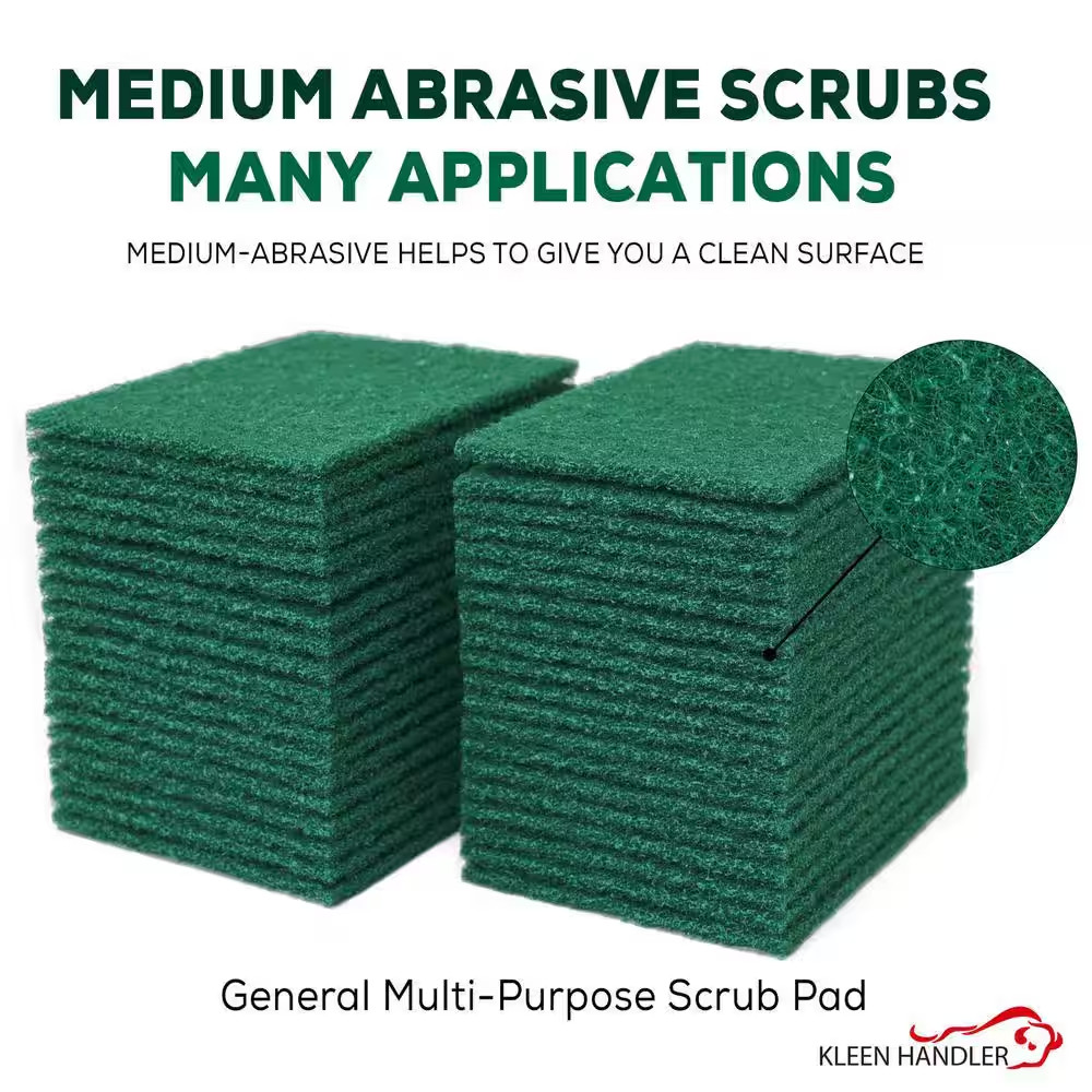 4 In. X 6 In. Scrubbing Pad Green, (40-Pack)