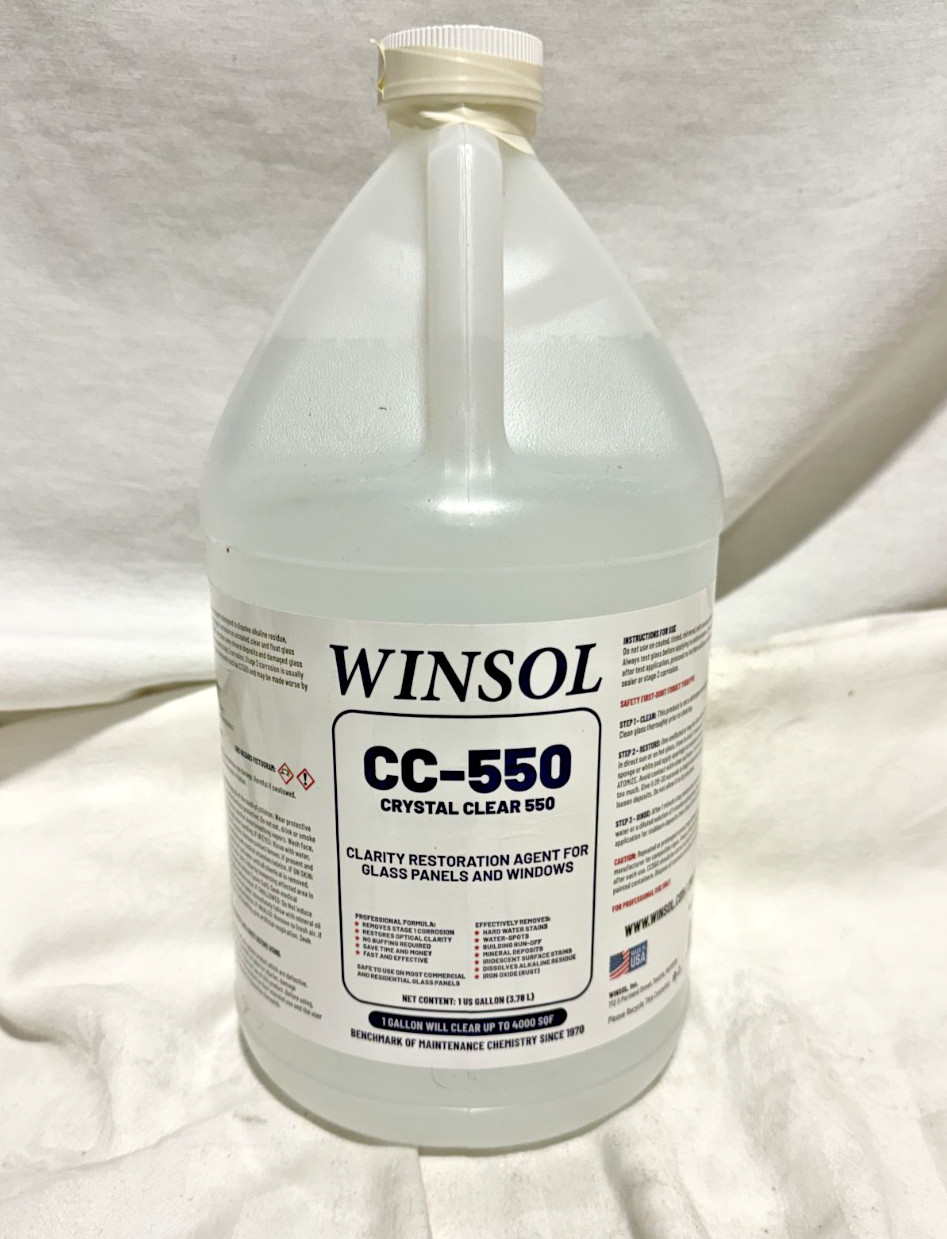 Winsol Crystal Clear 550 Glass Clearing Agent and Water Spot Removal