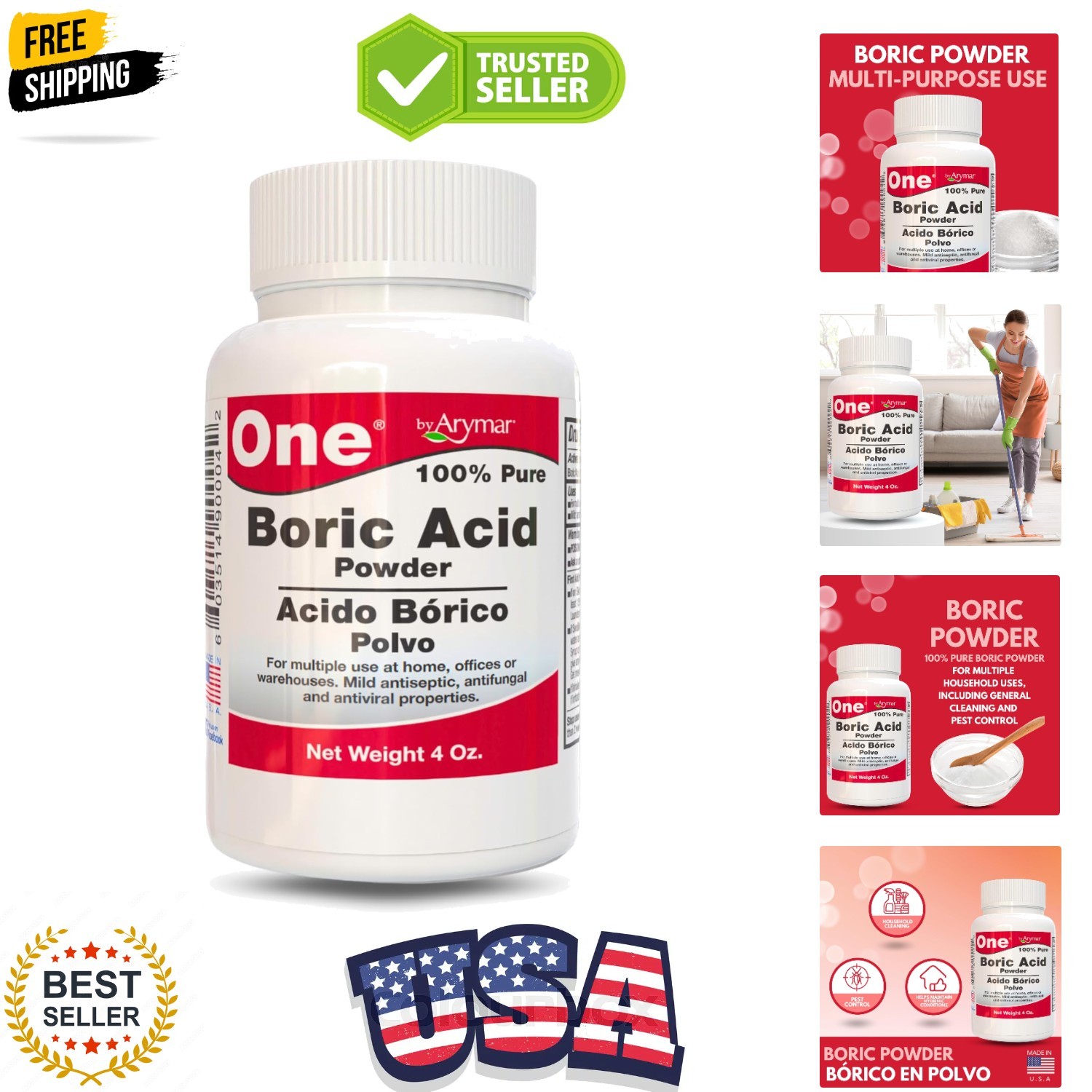 Boric Powder, Multipurpose Household Cleaner and Freshener, Pure Granular For…