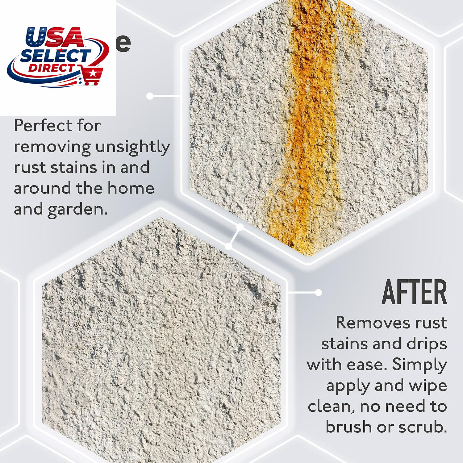 Rust Stain Remover 500ml Spray for Patios, Sinks, Toilets, Walls