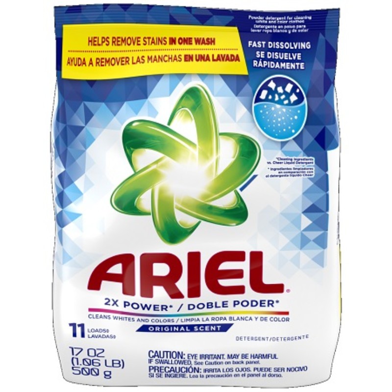 5x Ariel Original Laundry Detergent Powder Soap Household Cleaning Supply 17oz