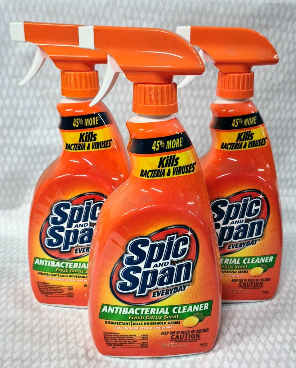 Spic And Span Everyday All Purpose Cleaner Fresh Citrus Scent 32 fl oz LOT/3