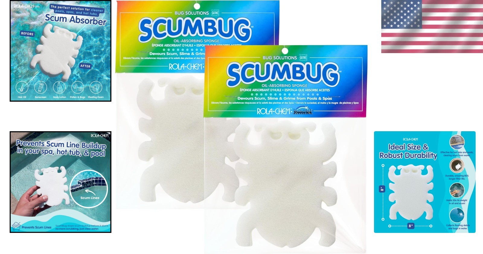 Scumbug 2-Pack: The High-Rated Spa & Pool Oil & Grime Absorber