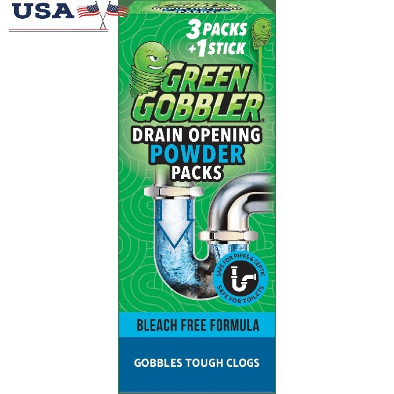Drain Opening Pacs Clogged Toilets & Sinks Septic Safe Clog Remover Tool 3 Pack