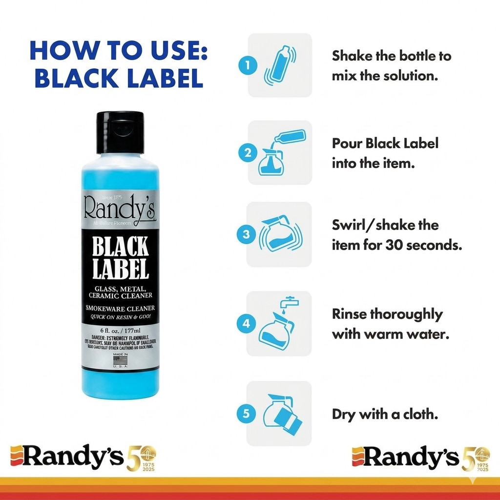 Randy’s Black Label Cleaner 06oz 3-Pack | Multi-Surface Ceramic Glass