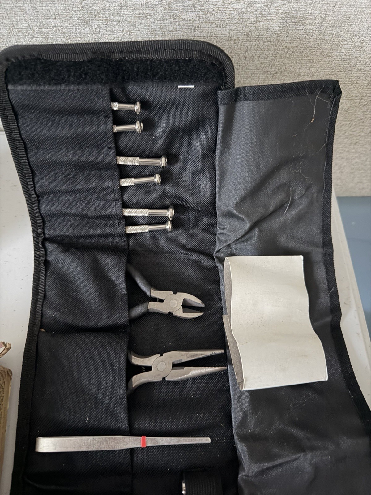 Big Lot Of House Hold Stuff 8 Items One Vintage Staple Hammer , New Bolts.