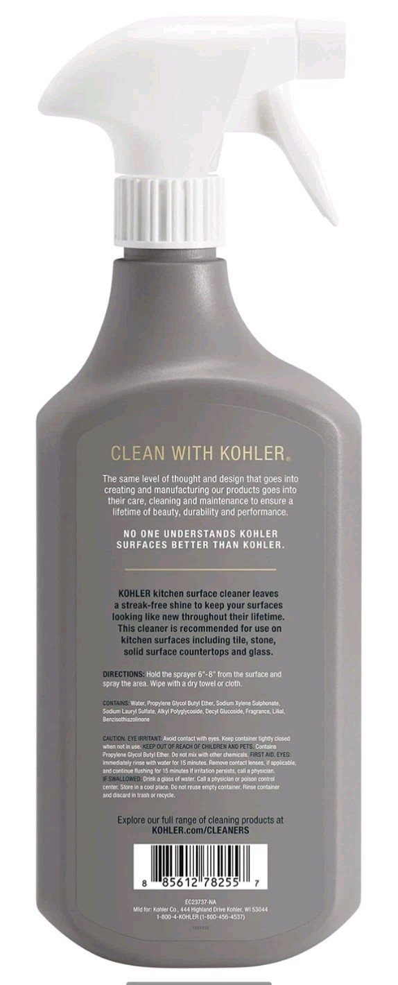 Kohler Premium Kitchen Surface Cleaner, 28 Fl Oz