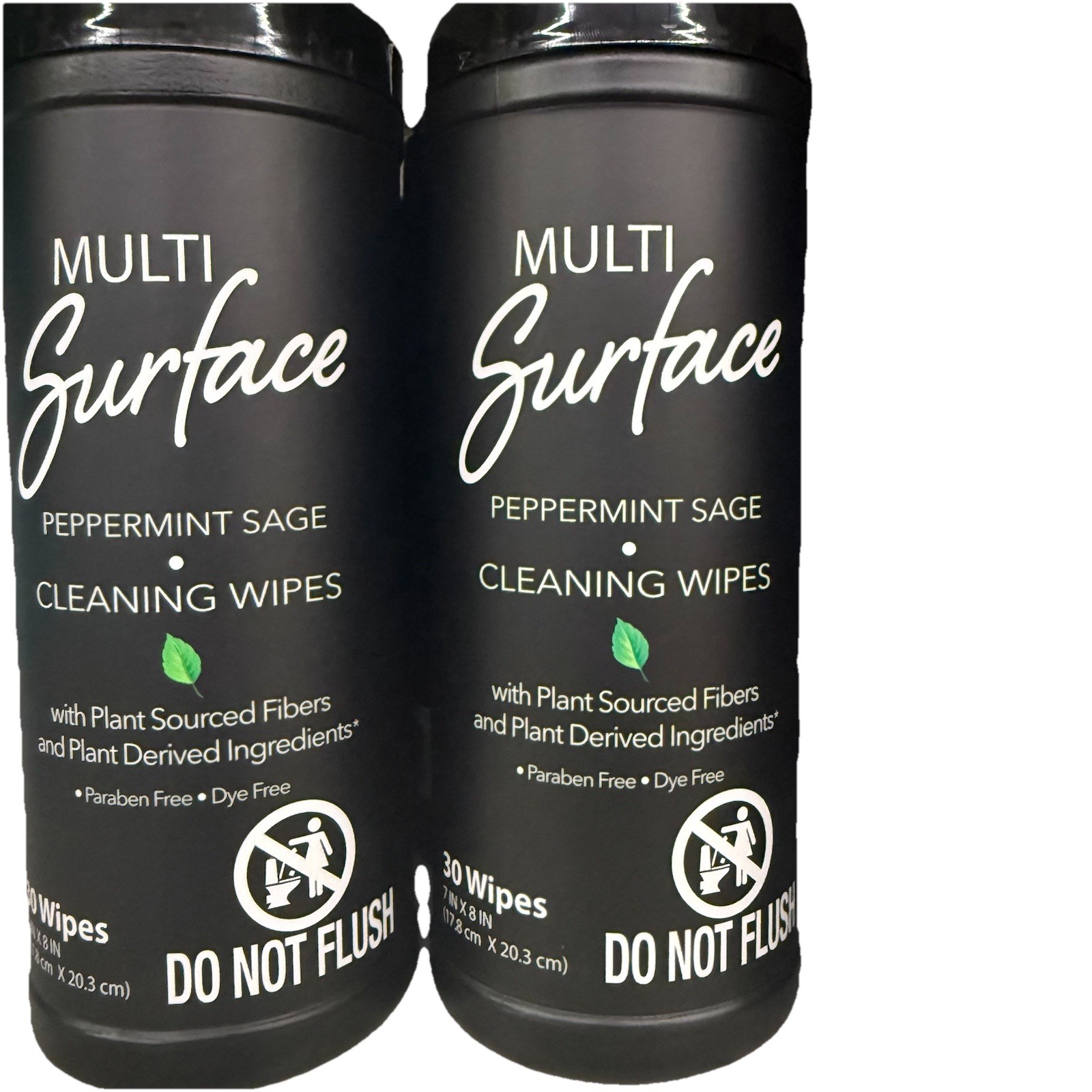 2pk Plant Based Multi Surface Cleaning Wipes Peppermint Sage 30ct Paraben Free