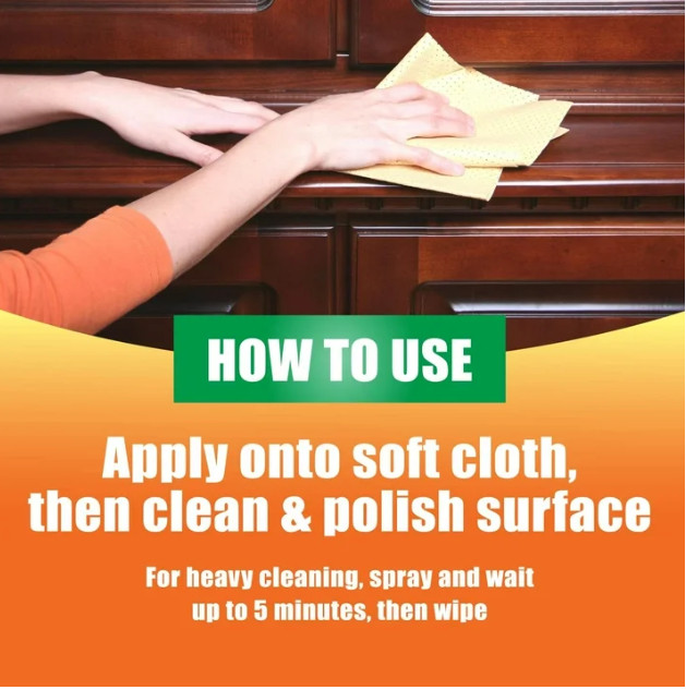 Orange Glo Wood Furniture 2-in-1 Clean & Polish Spray, 16 oz.