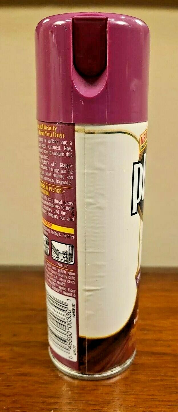 Vintage PLEDGE with GLADE COUNTRY GARDEN FURNITURE Polish Spray 1998 7 oz NOS