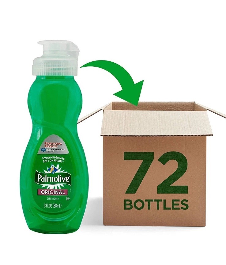 Palmolive Original Dishwashing Liquid, 3 Oz Bottle, Case Of 72