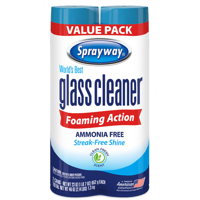 Sprayway Glass Cleaner Foaming Aerosol Spray 19oz 4-Pack Ammonia-Free ✨