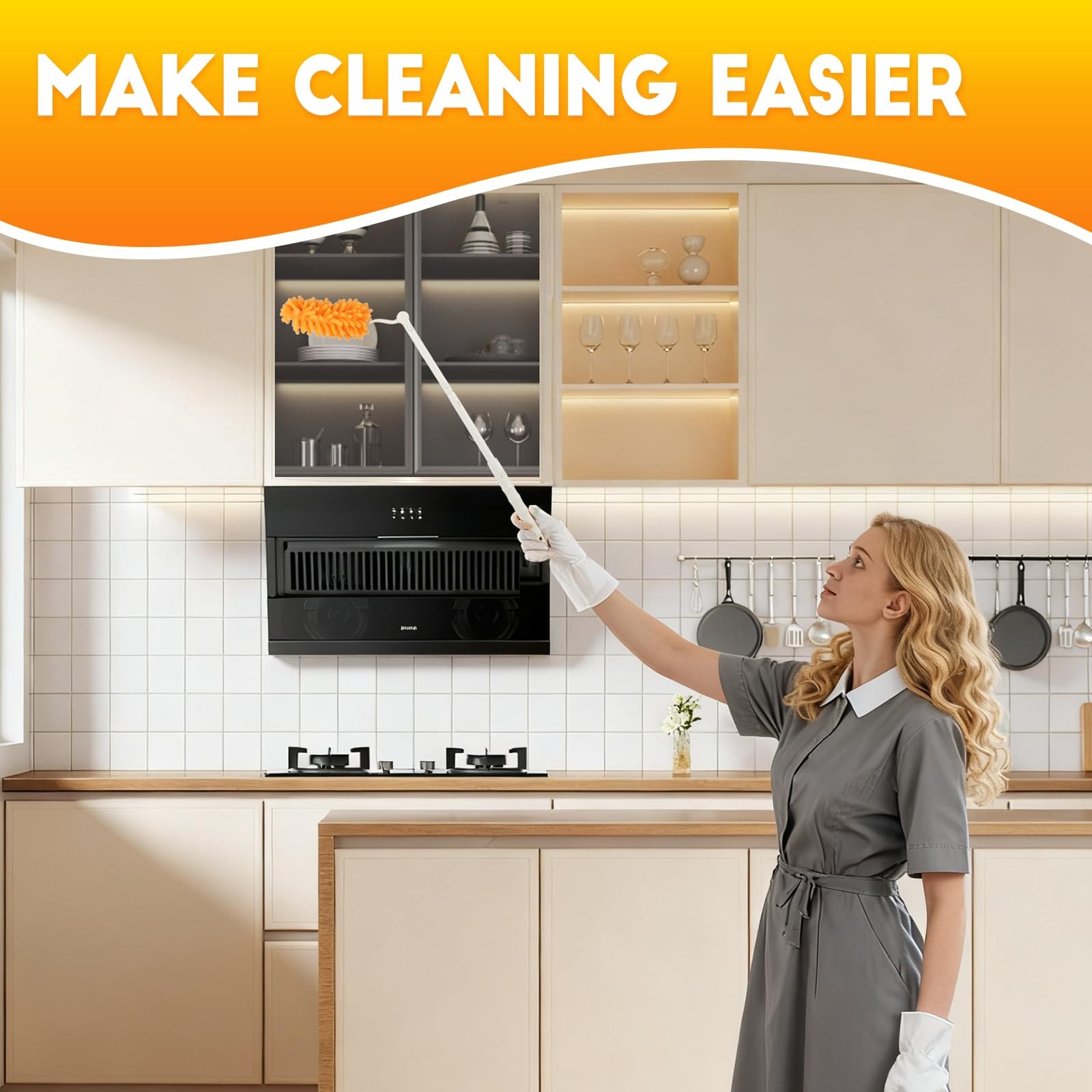 8 Pack Reusable Duster Refill Compatible with Swiffer Hand Duster, 360 Heavy …