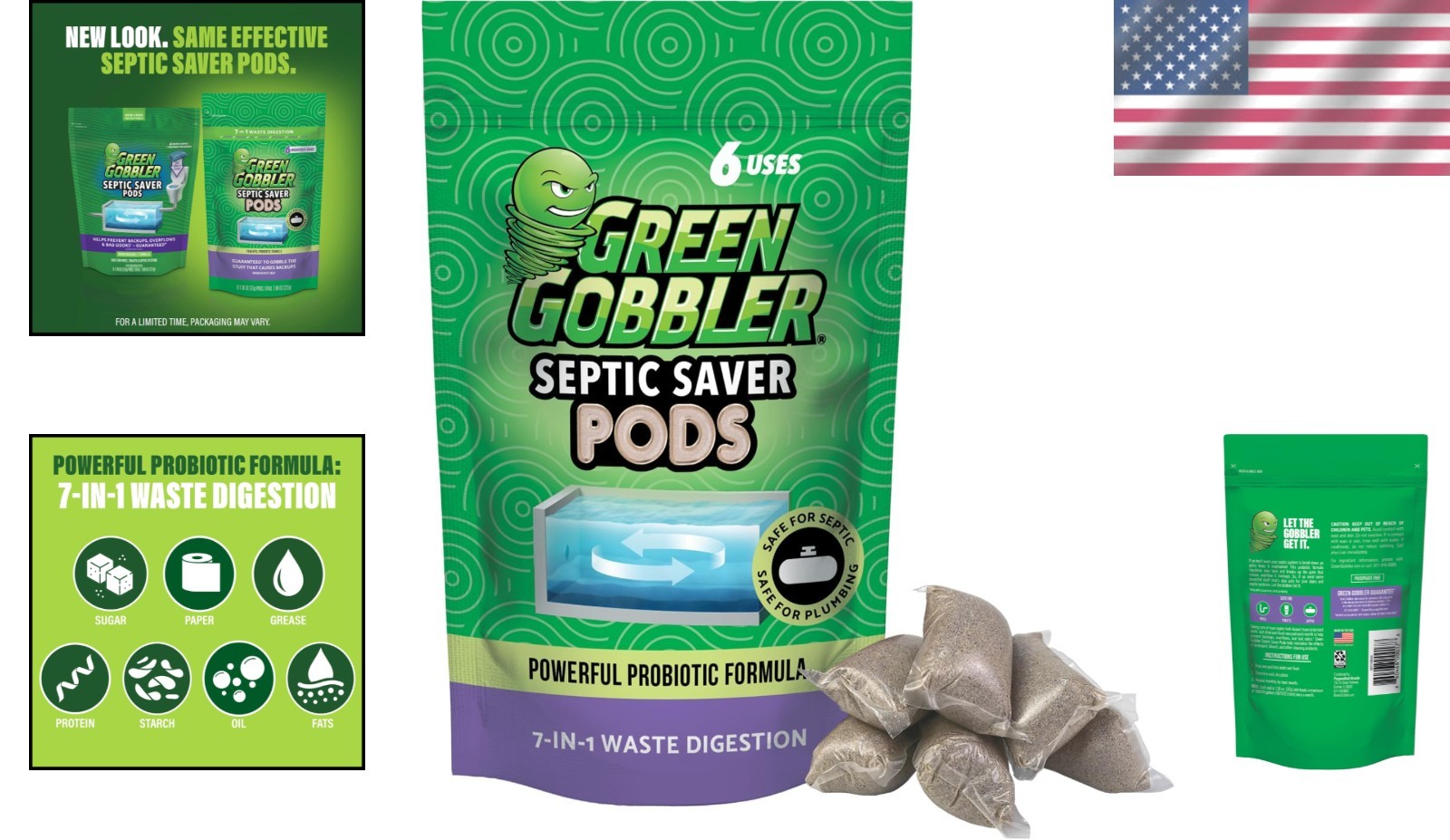 6 Supply Septic Saver Pods – Eco-Friendly Solution for Tank Maintenance