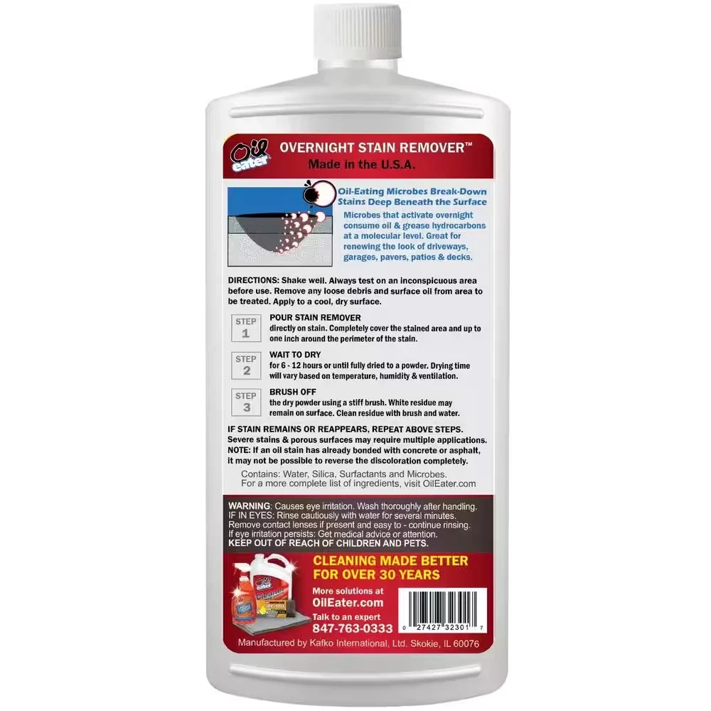 32 Oz Overnight Stain Remover for Cleaning Oil Stains on Concrete, Driveway, Pav