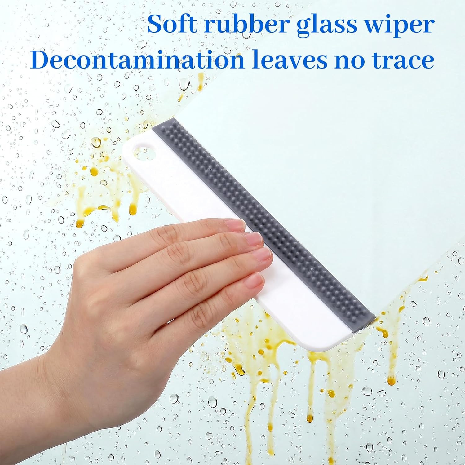 2 PCS Mini Squeegee, Soft Rubber Window Squeegees All-Purpose Sink Squeegee