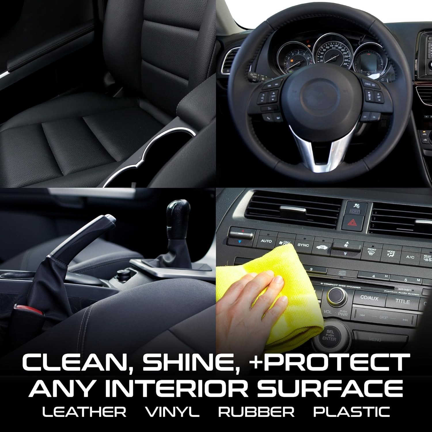 Interior Detailing Protectant Spray, Car Interior Cleaner with UV Protection,…