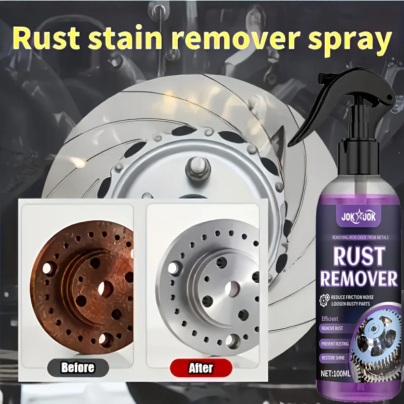 Automotive Metal Rust Remover Spray 3.4 oz Chrome Oxide Removal Paint Repair