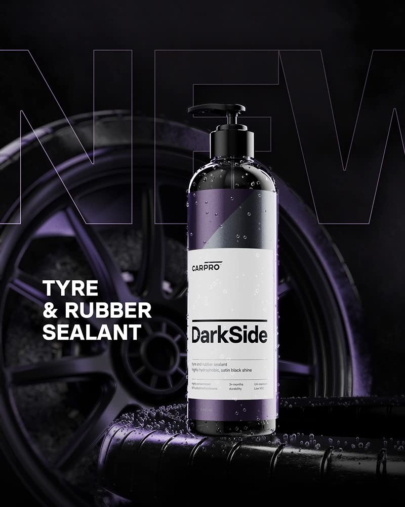 DarkSide – Tire & Rubber Sealant, Hydrophobic & Self-Cleaning, Satin Black Sh…