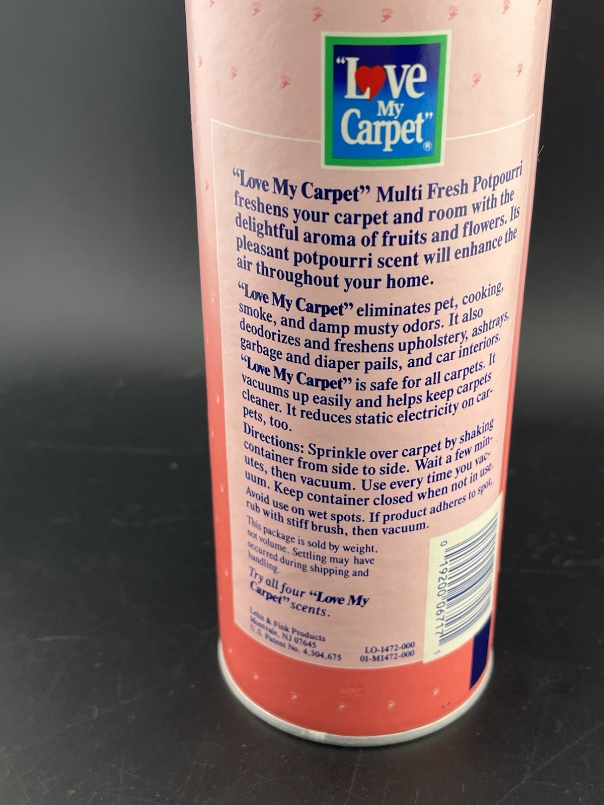 Vintage Love My Carpet Potpourri Powder Movie Prop 90’s Free Shipping