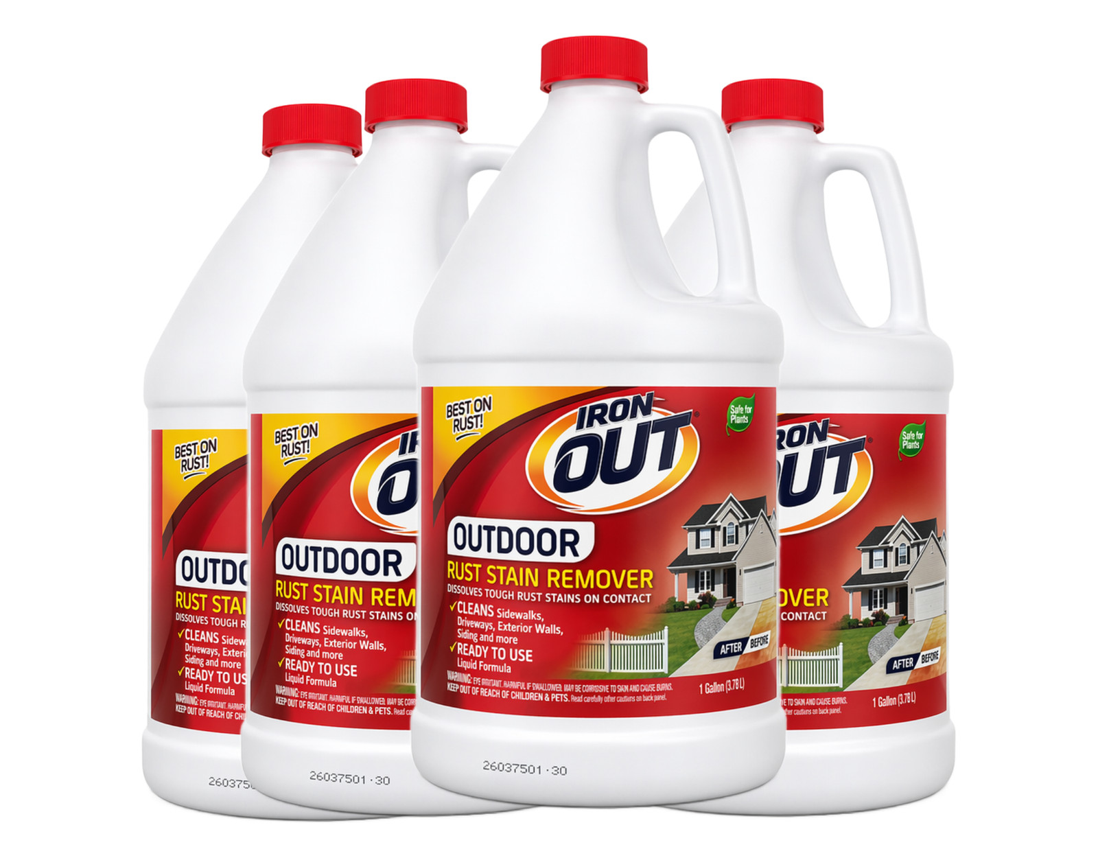 Iron Out Outdoor Liquid Rust Stain Remover 128 oz Stain Cleaner 4 Pack