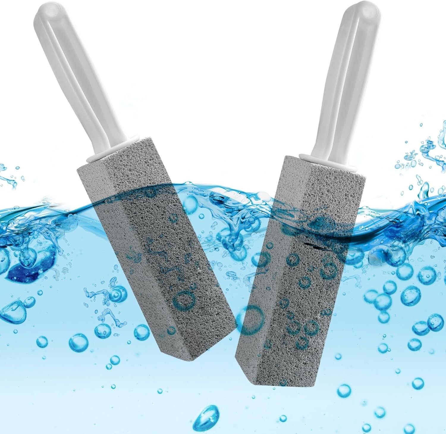 2 Ps Pumice Stone Handle Toilet Cleaner Tool Stain Hard Water Ring Remover For T