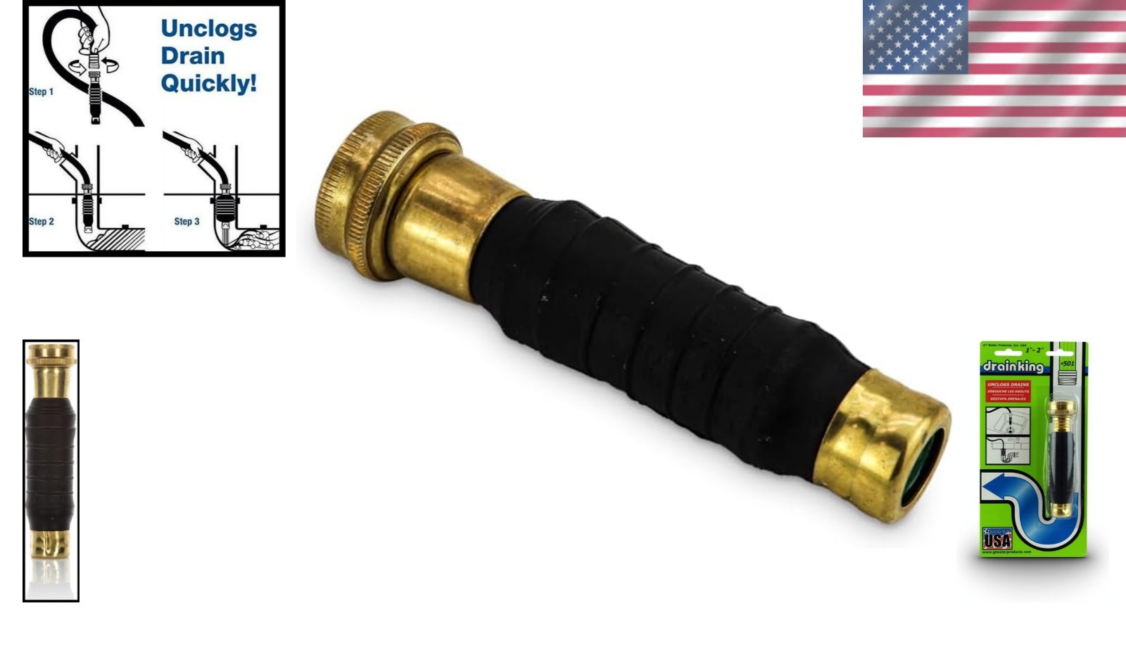 Effortless Drain Cleaning with Drain King 501 for Bathroom and Pool (1-2 Inch)