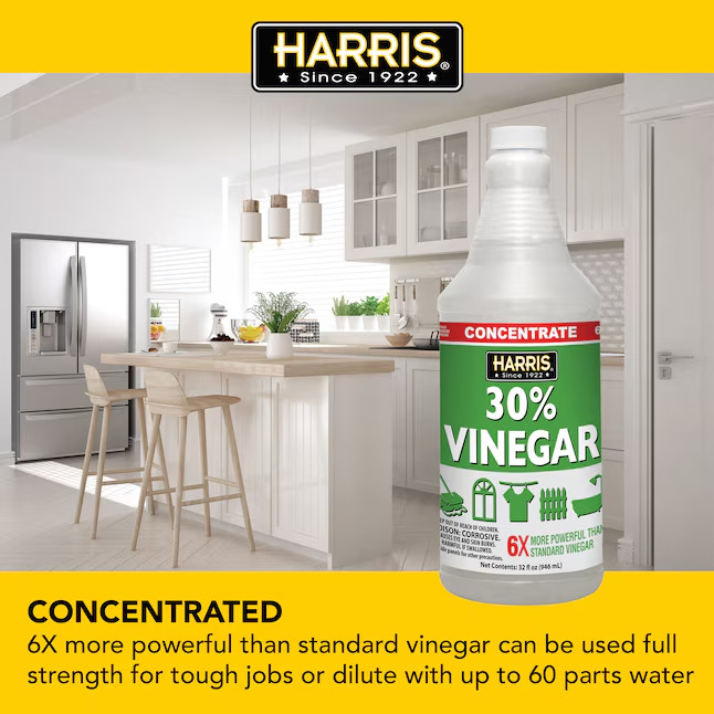 SALE- 8 PACK- Harris Multi-Use 30 Percent Concentrated 32 -fl oz Vinegar Liquid