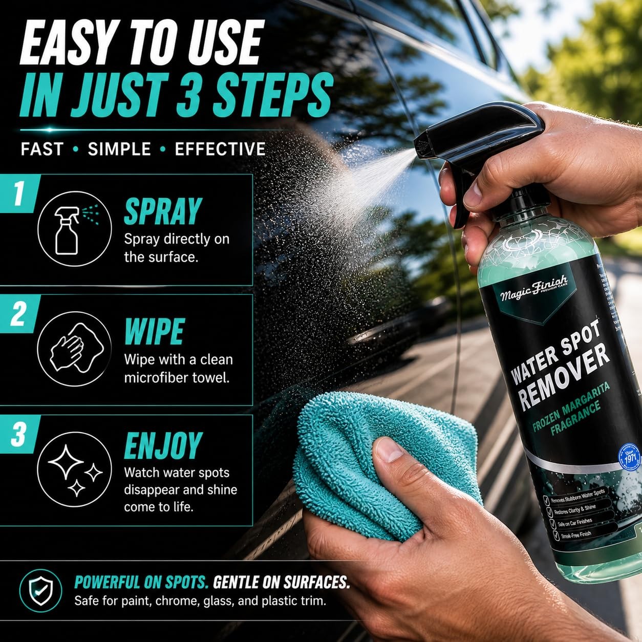 Water Spot Remover for Cars – Professional Hard Water Stain & Mineral Deposit…