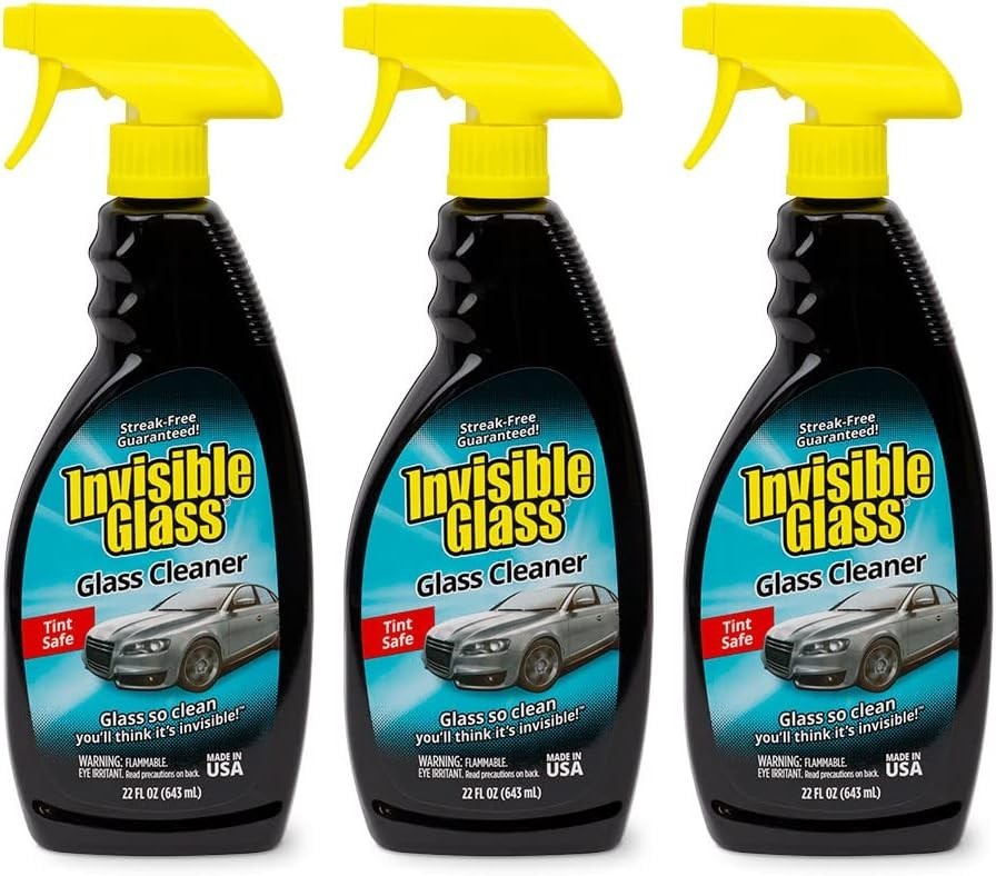 Professional-Grade Glass Cleaner Spray – 22 oz (3-Pack), Residue & Ammonia Free